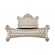 ACME Vendome Queen Bed in Beige PU & Antique Pearl Finish