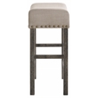 ACME Martha II Counter Height Stool in Tan Linen and Weathered Gray (Set of 2)