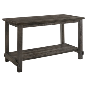 acme martha ii wood counter height table in weathered gray