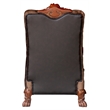 ACME Dresden Traditional Upholstered Chair in Golden Brown Velvet and Cherry Oak