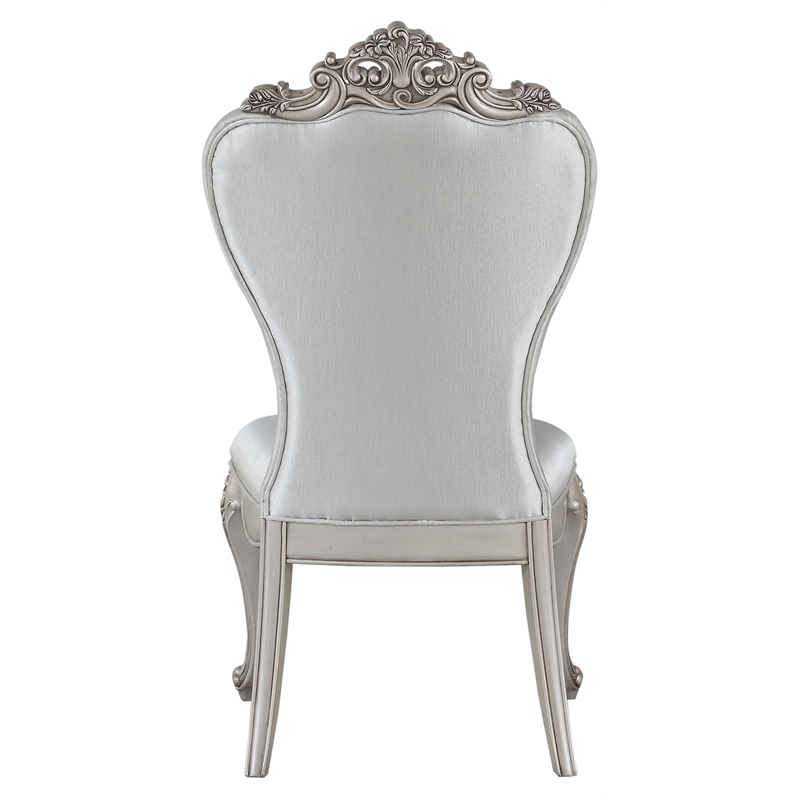 ACME Gorsedd Upholstered Tufted Side Chair in Cream and Golden Ivory Set of 2