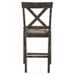 ACME Martha II Counter Height Chair in Tan Linen and Weathered Gray (Set of 2)
