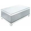 ACME Mallika Rectangular Coffee Table in Mirrored and Faux Crystals