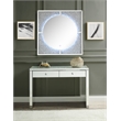 ACME Noralie 2-Drawer 2-Door Console Table in Mirrored and Faux Diamonds