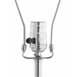 ACME Nysa Drum Shape Table Lamp in White Fabric and Mirrored