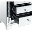ACME Noralie 3-Drawer Accent Table in Mirrored and Faux Diamonds