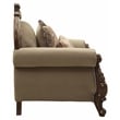 ACME Mehadi Rolled Arm Chair with 2 Pillows in Walnut