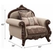 ACME Mehadi Rolled Arm Chair with 2 Pillows in Walnut