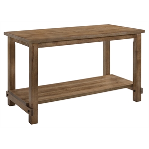 acme martha ii rectangular wooden counter height table in weathered oak