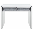 ACME Noralie Faux Diamonds Inlay Console Table with Drawer in Mirrored