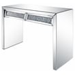 ACME Noralie Faux Diamonds Inlay Console Table with Drawer in Mirrored