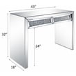 ACME Noralie Faux Diamonds Inlay Console Table with Drawer in Mirrored
