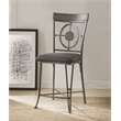 ACME Landis Metal V-Leg Counter Height Chair in Gunmetal Set of 2