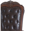 ACME Dresden Faux Leather Office Chair with High Back in Brown and Cherry Oak