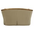 ACME Daesha Barrel Tight Back Loveseat Tan Flannel and Antique Gold