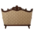 ACME Shalisa Fabric Tufted Upholstered Wingback Loveseat in Walnut