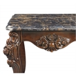 ACME Forsythia Square End Table with Queen Anne Legs in Marble and Walnut