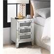 ACME Noralie Accent Table with 3 Drawers in Mirrored and Faux Diamonds