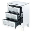 ACME Noralie Accent Table with 3 Drawers in Mirrored and Faux Diamonds