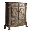 ACME Dresden 5-Drawer Wooden Chest in Gold Patina and Brown