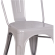 ACME Jakia Metal Stackable Side Chair in Silver (Set of 2)