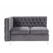 ACME Jaszira Sectional Set in Gray Velvet