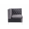 ACME Jaszira Sectional Set in Gray Velvet