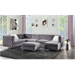 ACME Jaszira Sectional Set in Gray Velvet