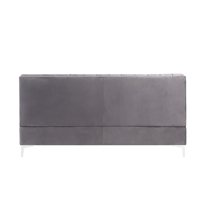 ACME Jaszira Sectional Set in Gray Velvet
