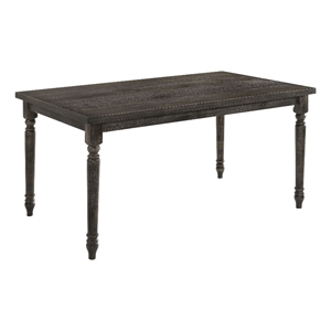 acme claudia ii dining set in weathered gray