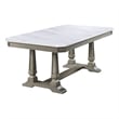ACME Zumala Dining Set in Marble & Weathered Oak Finish