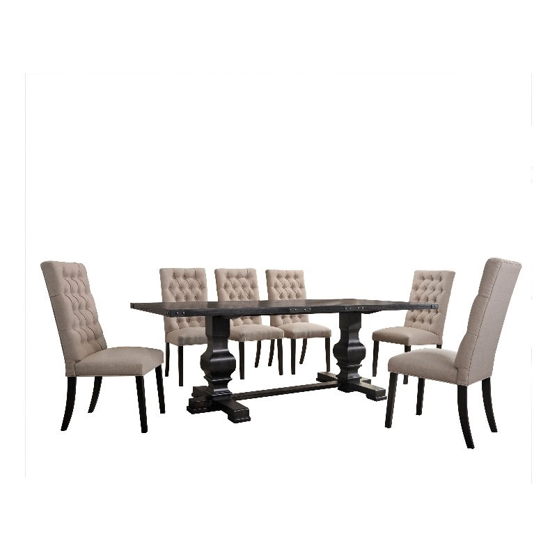 ACME Morland Dining Set in Vintage Black