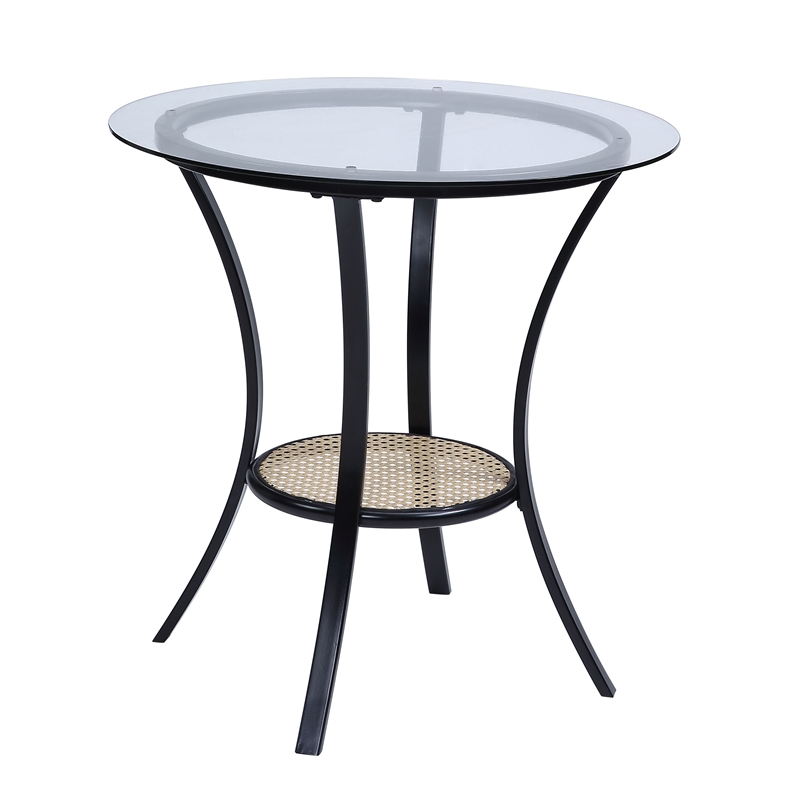 ACME Frydel 3-Piece Wooden Tapered Leg Table and Chairs Set in Black
