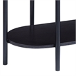 ACME Colson Oval Wood Top Sofa Table with Bottom Shelf in Black