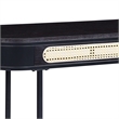 ACME Colson Oval Wood Top Sofa Table with Bottom Shelf in Black