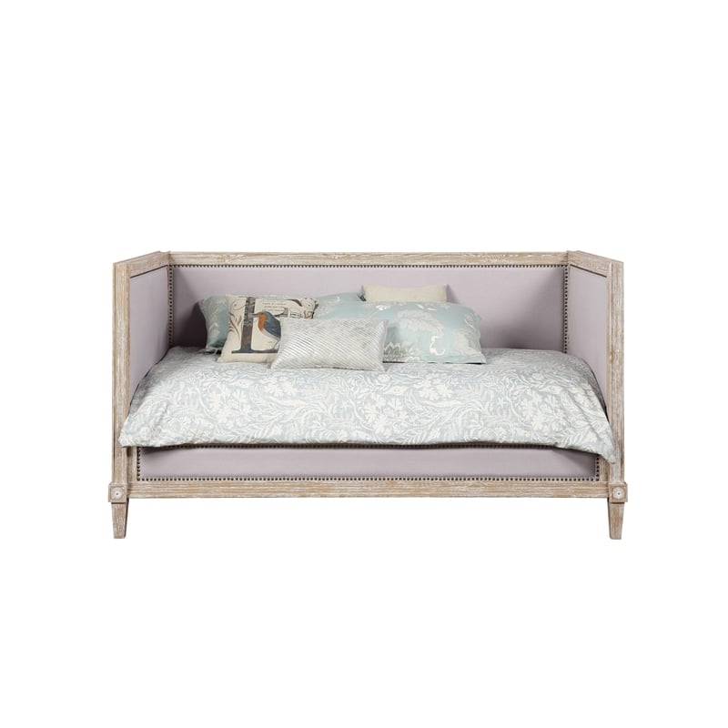 ACME Charlton Wooden Frame Twin Daybed in Weathered Oak