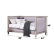 ACME Charlton Wooden Frame Twin Daybed in Weathered Oak