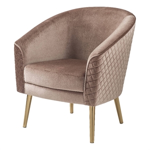 acme benny accent chair in velvet & gold