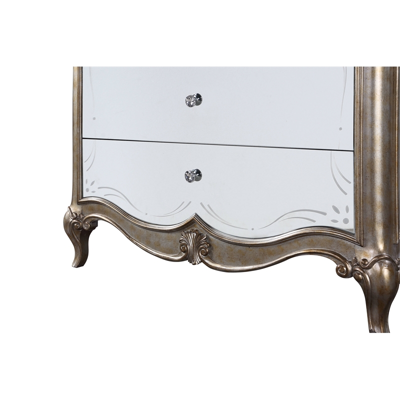 ACME Esteban Nightstand in Antique Champagne
