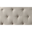 ACME Jaqueline Eastern King Bed in Light Gray Linen and Antique White