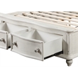 ACME Jaqueline Eastern King Bed in Light Gray Linen and Antique White