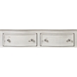 ACME Jaqueline Eastern King Bed in Light Gray Linen and Antique White