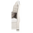 ACME Jaqueline Queen Bed  in Light Gray Linen and Antique White