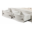 ACME Jaqueline Queen Bed  in Light Gray Linen and Antique White
