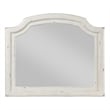 ACME Jaqueline Wooden Frame Mirror in Light Gray and Antique White