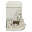 ACME Adara 2 Drawers Wooden Nightstand with Floral Motifs in Antique White