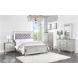 ACME Varian Vertical Rectangular Wooden Frame Mirror in Silver
