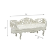 ACME Adara Tufted PU Upholstery and Wood Frame Bench in Antique White