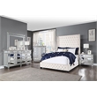 ACME Fabrice Tufted Velvet Queen Bed with Nailhead Trim in Beige