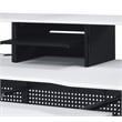 ACME Megara Storage Rectangular Music Desk with Metal Frame in White and Black